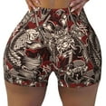 thumbnail image 1 of Vintage Japanese Katana Sword Snake Workout Shorts For Women Scrunch Butt Lifting Yoga Gym Seamless Booty Biker Shorts X-Large, 1 of 9