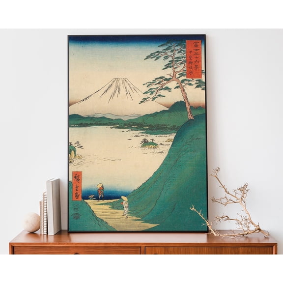 Vintage Japanese Poster By Utagawa Hiroshige - Stunning Mount Fuji Artwork For Asian Home Decor , Poster Print Only