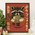 thumbnail image 1 of Vintage Japanese Raccoon Eating Ramen Poster, Japanese Food Wall Art, Kawaii Animal Print, Kitchen Decor, Noodle Art, Asian Cuisine Art, 8x12, 1 of 2
