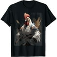 thumbnail image 1 of Vintage Japanese Samurai Rooster T-Shirt, 1 of 5
