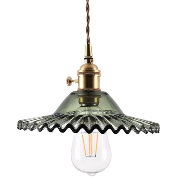 Vintage Japanese Style Glass Pendant Lighting for Kitchen Sink, Retro Pendant Light Fixture for Bar Over Table Dining Room