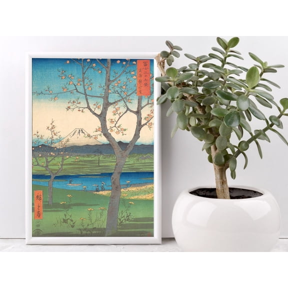 Vintage Japanese Wall Art, Utagawa Hiroshige Poster, Japanese Poster, Museum Poster, Japan Poster, Nature, F100, Unframed Canvas Size 8x12