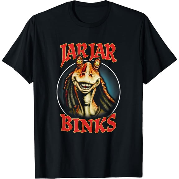 Vintage Jar Jar Binks Vintage Big Chest Portrait Frame T-Shirt S-5XL - Trending Birrthday Tee Gifts Vintage Tee -Birthday Gifts