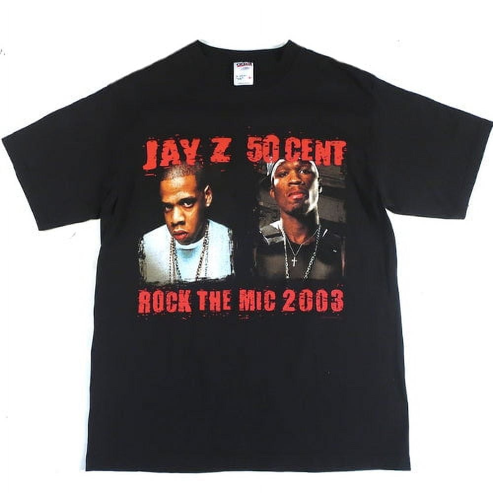 Vintage Jay-Z 50 Cent Rock the Mic T-shirt