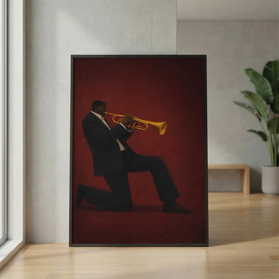 Vintage Jazz Afrocentric Wall Art Retro Music Poster Bedroom Wall Decor , Poster Print Only