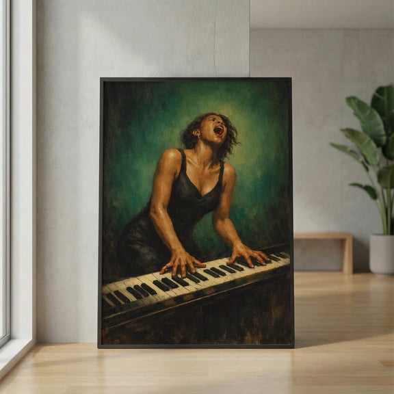 Vintage Jazz Afrocentric Wall Art Retro Music Poster
