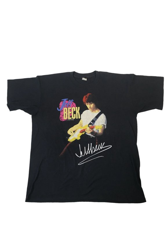Vintage Jeff Beck Guitar Shop Signed Black All size S to 234XL T-Shirt