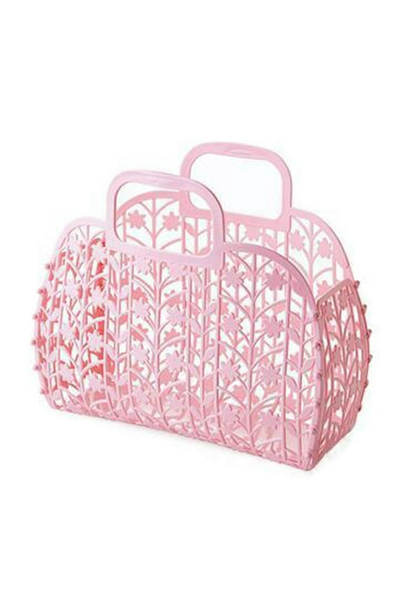 Vintage Jelly Bags for Kids Girls Women Reusable Gift Bag Plastic Beach Tote Portable Festive Party Handbag