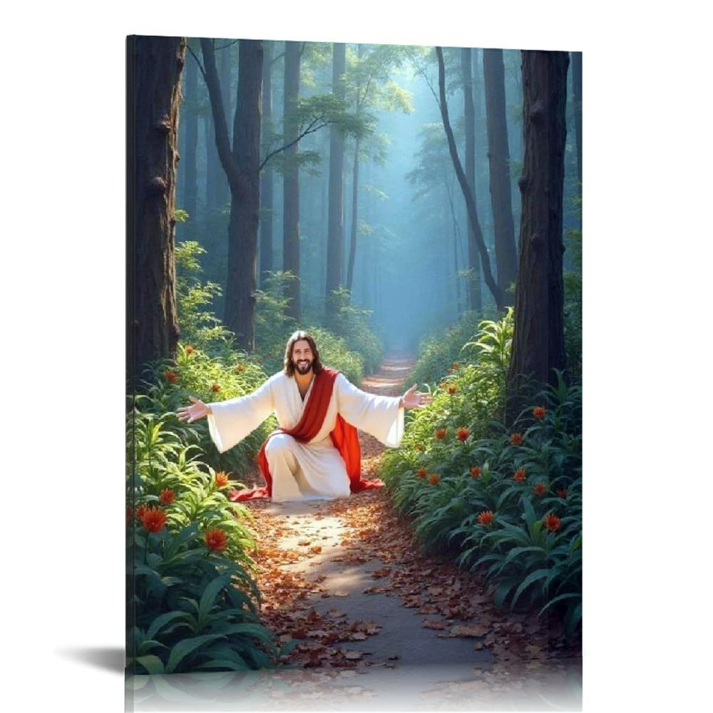 Vintage Jesus Canvas Wall Art Print,Christian Pictures Canvas Print ...