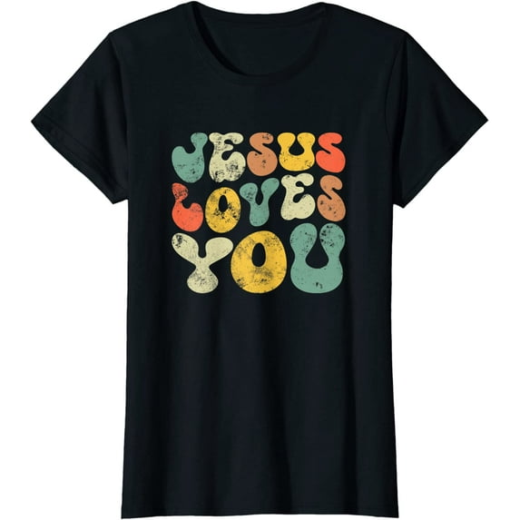 Vintage Jesus Loves You Christian Women gift T-Shirt