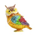 thumbnail image 1 of Vintage Jewelry Box Small Enamel Hinged Trinket Box Owl Shape Jewelry Storage Box Jewelry Holder Earrings Ring Box for for Women Girls Wedding Birthday Gift, 1 of 6
