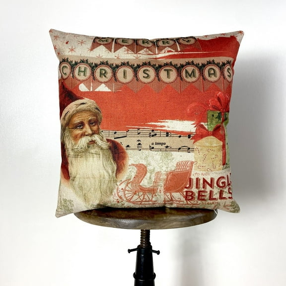 Vintage Jingle Bells | Merry Christmas | Throw Pillow | Christmas Pillow | Home Decor | Christmas Décor | Christmas tree | Christmas Gifts