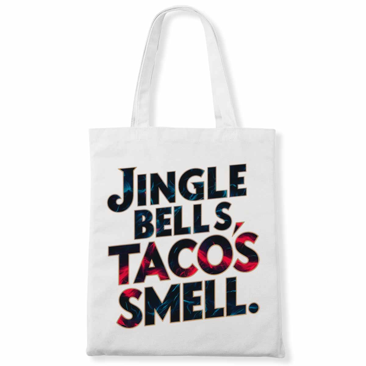 Vintage Jingle Bells, Tacos Smell. Bible Easter Christian Canvas Bag 1Pc