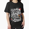 thumbnail image 1 of Funny Christmas Retro Vintage Tired Jingle Way Quote Humor Unisex T-Shirt up to Size 5XL, 1 of 2