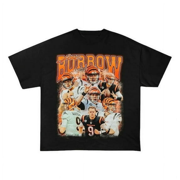 Vintage Joe Burrow Shirt, T Shirt Football shirt, Classic 90s Graphic Tee, Unisex, Vintage Bootleg,Black Color,Size L