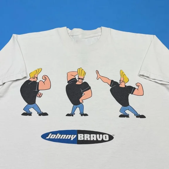 Vintage Johnny Bravo 90s Classic Carton T Shirt Unisex Short Sleeve S-5XL