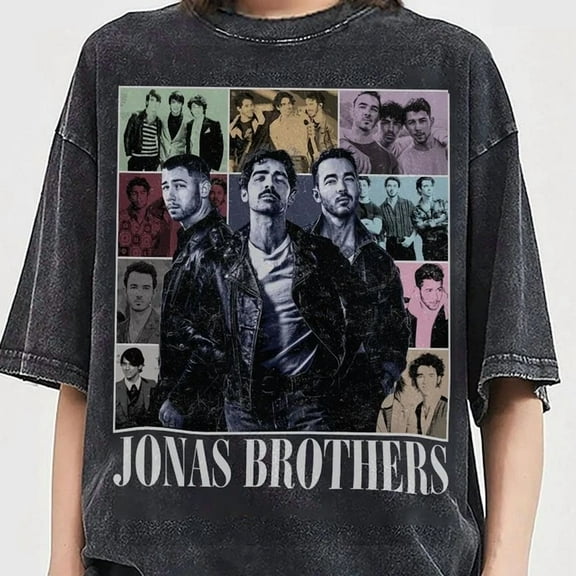 Vintage Jonas Brother Tour 2025 Shirt, Bootleg 90s Shirt T-Shirt ,Black Color,Size L
