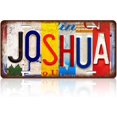 thumbnail image 1 of Vintage Joshua Metal Tin Sign License Plate Wall Decor 12 x 6 Inches, 1 of 5