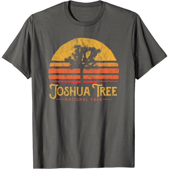 Vintage Joshua Tree National Park Retro Unisex T-Shirt for Men Women Kids Toddler,Charcoal Color,Size YL