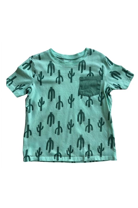 Vintage Jumping Beansâ® Softest Tee All-Over Graphics Pocket Tee Size 8 Cactus Print Best Birthday Gifts