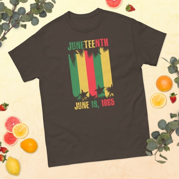 Vintage Juneteenth Black History Month African American Graphic classic tee (Dark Chocolate, 2XL)