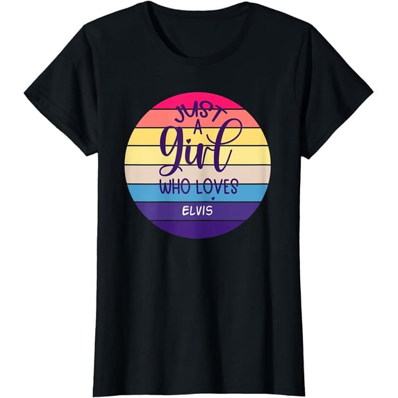 Vintage Just A Girl Loves Elvis T-Shirt