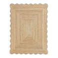 thumbnail image 1 of Vintage Jute Area Rug Decor Braided Rectangular Scalloped Vintage Carpet with Multi Border Natural 2'6" x 16' BY KALVEERA, 1 of 5
