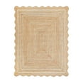 thumbnail image 1 of Vintage Jute Area Rug Decor Braided Rectangular Scalloped Vintage Carpet with Multi Border Off White 2' x 14' BY KALVEERA, 1 of 5