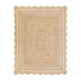 thumbnail image 1 of Vintage Jute Area Rug Decor Braided Rectangular Scalloped Vintage Carpet with Multi Border Off White 2' x 14' BY KALVEERA, 1 of 5