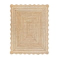 thumbnail image 1 of Vintage Jute Area Rug Decor Braided Rectangular Scalloped Vintage Carpet with Multi Border Off White 2' x 16' BY KALVEERA, 1 of 5