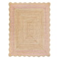 thumbnail image 1 of Vintage Jute Area Rug Decor Braided Rectangular Scalloped Vintage Carpet with Multi Border Pink 2'6" x 14' BY KALVEERA, 1 of 5