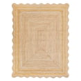 thumbnail image 1 of Vintage Jute Area Rug Decor Braided Rectangular Scalloped Vintage Carpet with Multi Border Yellow 2' x 10' BY KALVEERA, 1 of 4