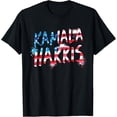 thumbnail image 1 of Vintage Kamala Harris 2024 For President Campaign USA Flag T-Shirt, 1 of 3
