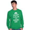 thumbnail image 1 of Vintage Keep Calm Video Game On Nerd Long Sleeve TShirt Men Women Brisco Brands 3X, 1 of 6