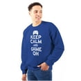 thumbnail image 1 of Vintage Keep Calm Video Game On Nerd Sweatshirt for Men or Women Brisco Brands L, 1 of 6