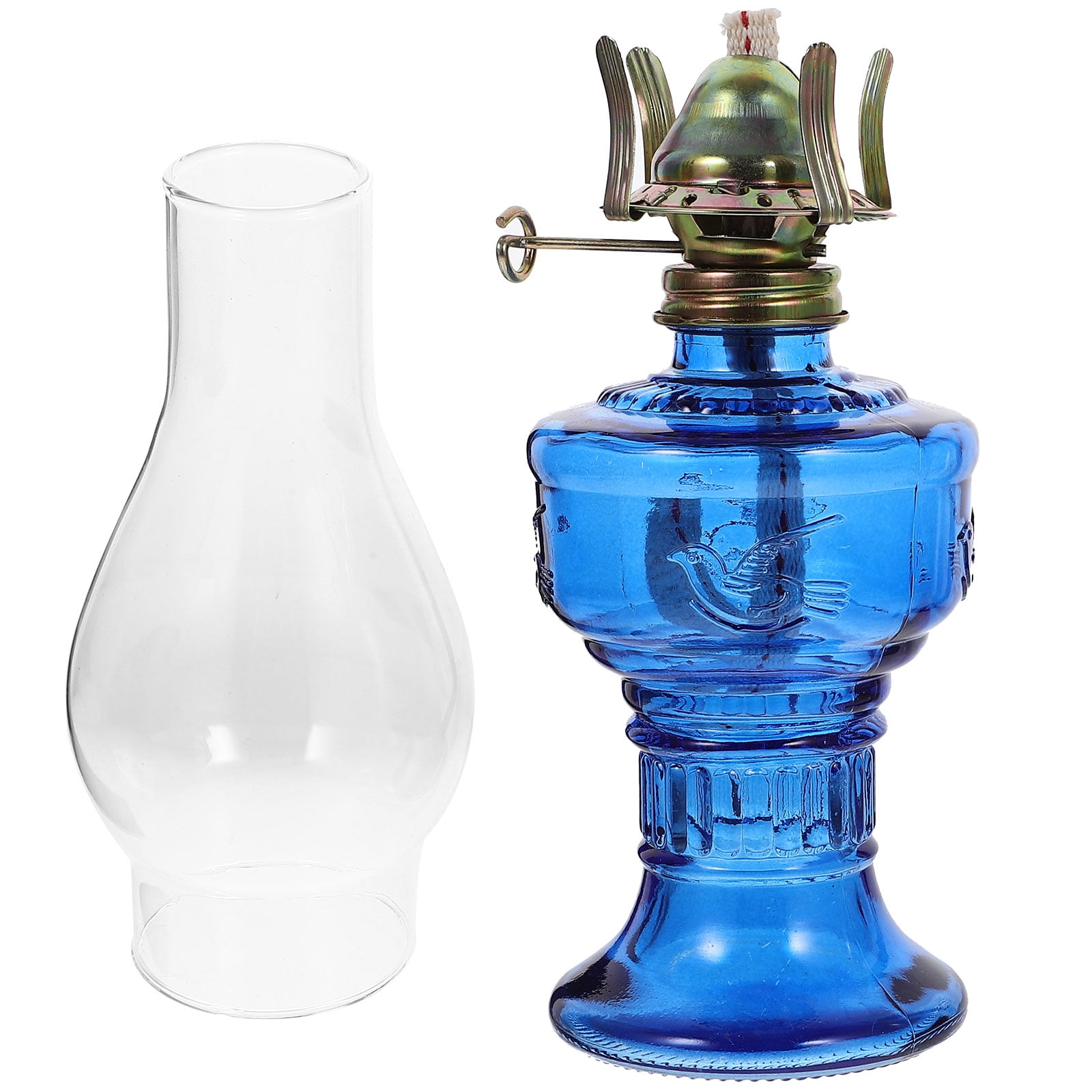 Vintage Kerosene Lamp Decorative Glass Oil Lamp Desktop Kerosene Oil ...