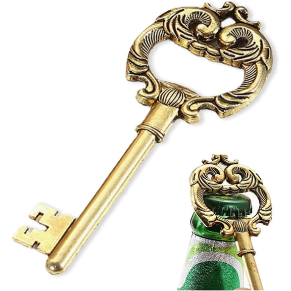 Vintage Key Bottle Opener for Bar Antique Style Beer Wine Openers Traditional Festival Dinner Cool Design Bartenders Cute Tools Men and Women Unique Present Idea