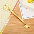 thumbnail image 1 of Vintage Key-Shaped Gel Pen - 0.5mm Fine Tip Retro Style Writing Pen - 6 Multi-Color Plastic Pens for Students, Office & Home Use - Cute Stationery Supplies, 1 of 3