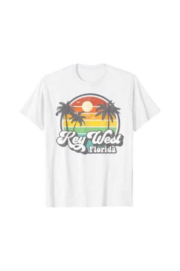 Vintage Key West Florida Keys Retro 70's Beach Vacation Gift T-Shirt
