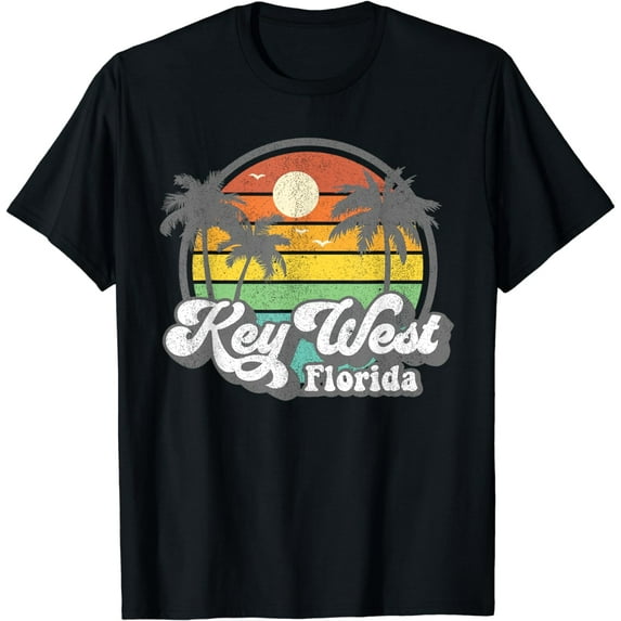 Vintage Key West Florida Keys Retro 70's Beach Vacation Gift T-Shirt