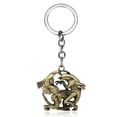 thumbnail image 1 of Vintage Keychain Pendant, Unisex Zinc Alloy Metal Key Chain, European and American Style, Electroplated Bronze/Ancient Tin Finish (4.6 x 3.8 cm), 1 of 6