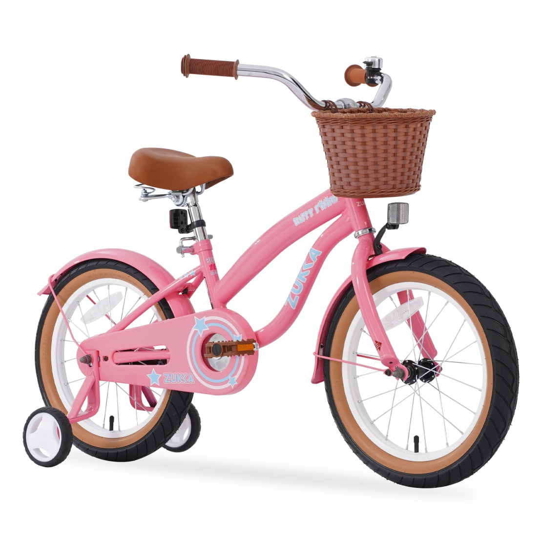 Kids Bike Kids Bicycles with Basket Ages 4 7 Years Old Girls Bike with 16 Inch Wheels and Training Wheels Retro Style Kids Bikes Pink
