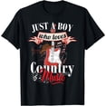 thumbnail image 1 of Vintage Kids Music Western Lover Guitar Player Country Music T-Shirt, 1 of 3