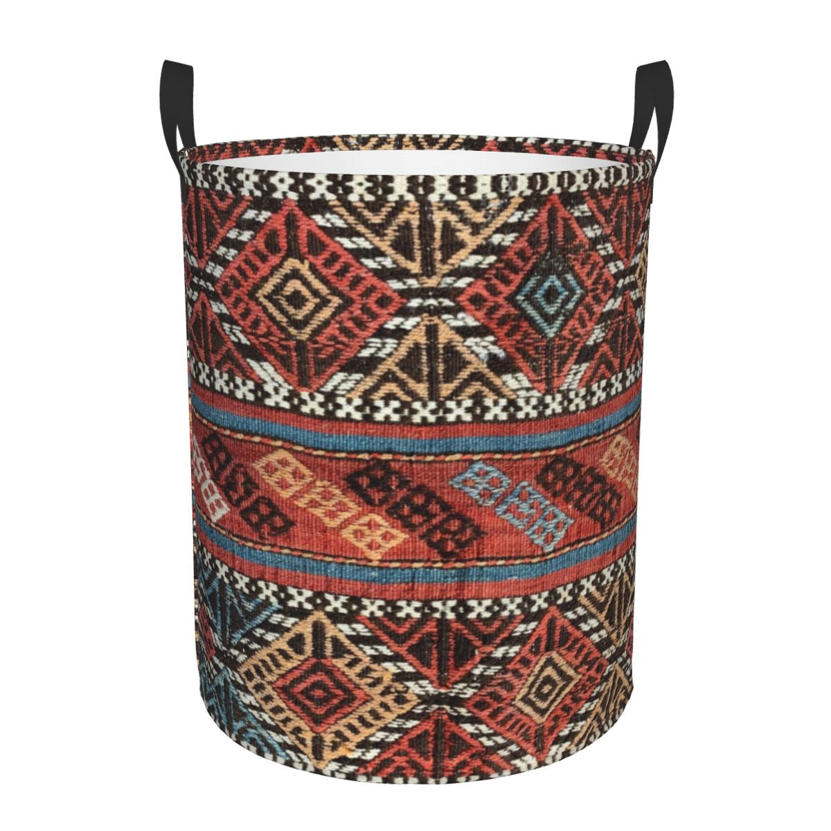 Vintage Kilim Navaho Weave Aztec Textile Laundry Basket Bohemian ...