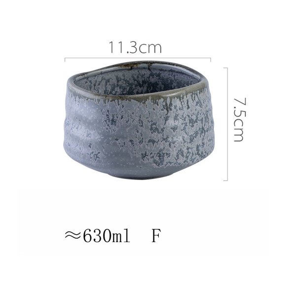 Vintage Kiln Glaze Textured Ceramic Chawan Japanese Matcha Tea Bowl Handleless Handmade Stoneware Cup For Tea Coffee Beverage Household Kitchen Tea Room Catering Daily Drink Serving Tableware