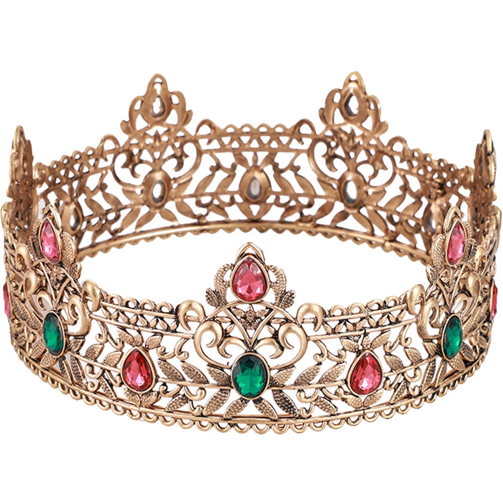 Vintage King Crown Men Crown King Cosplay Performance Costume Accessory