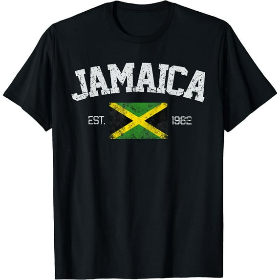 Vintage Kingston Jamaica Est. 1962 Souvenir Gift T-Shirt Black 2X-Large