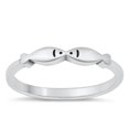 thumbnail image 1 of Vintage Kissing Fish Ring .925 Sterling Silver Band Jewelry Female Male Unisex Size 3, 1 of 4