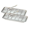 thumbnail image 1 of Vintage Kitchen Aluminum Metal Ice Cube Trays, Set of 2 – Each Tray Features 18 Slot Ice Cube Maker with Easy Release Handle, 1 of 4