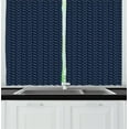thumbnail image 1 of Vintage Kitchen Curtains, Print of Old Fashion Inspired Flower Like Motifs Flourishing Spirals and Elements, Two Panels Drapes with Rod Pocket Room Decor, 55" X 45", Dark Blue, by Ambesonne, 1 of 1
